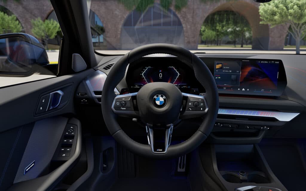 Das Lenkrad des BMW 1er